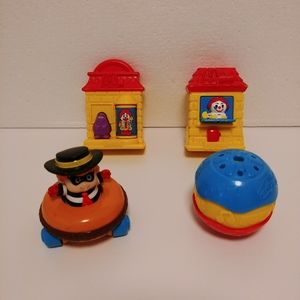 1990s McDonalds Toy Lot. Fisher Price. HamBurgler House Spinners Ronald